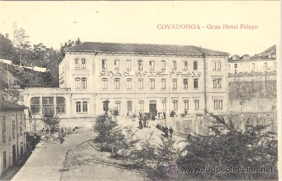 Postcards: TARJETA POSTAL DE COVADONGA GRAN HOTEL PELAYO ASTURIAS