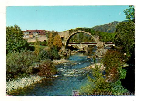 Postales: CANGAS DE ON&Iacute;S. PUENTE ROMANO. - Foto 1