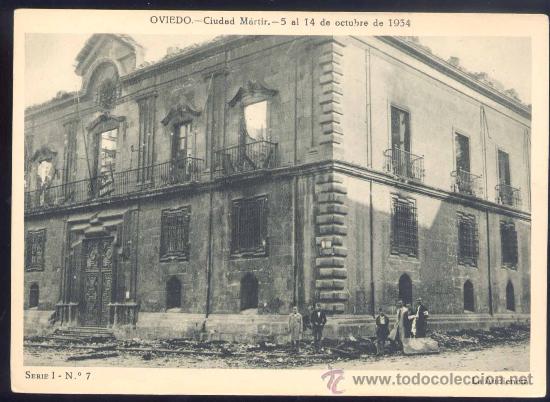 Postcards: OVIEDO.-CIUDAD M&Aacute;RTIR.-5 AL 14 OCTUBRE 1934.- LA AUDIENCIA