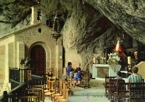 Postales: POSTAL COVADONGA LA SANTINA EN LA CUEVA - Foto 1