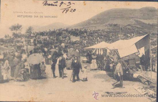 Postales: ASTURIAS.- D&Iacute;A DE MERCADO - Foto 1