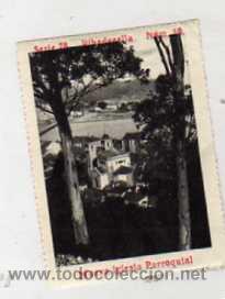 Postales: Asturias. Cromo Nueva Iglesia Parroquial. Serie 28. n&ordm;10 Ribadesella.