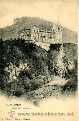 Postales: COVADONGA.- BAS&Iacute;LICA, ABSIDE. EDIT. HAUSER Y MENET N&ordm; 4 - Foto 1