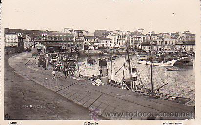 Postales: POSTAL GIJON EL MUELLE - Foto 1