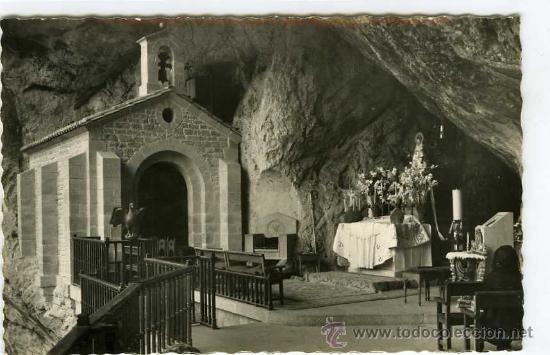 Postales: POSTAL COVADONGA INTERIOR DE LA GRUTA - Foto 1