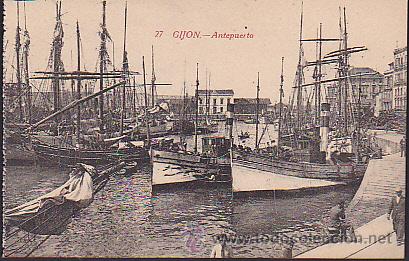 Postales: POSTAL GIJON ANTEPUERTO - Foto 1