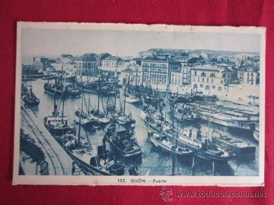 Postales: GIJ&Oacute;N - PUERTO - Foto 1