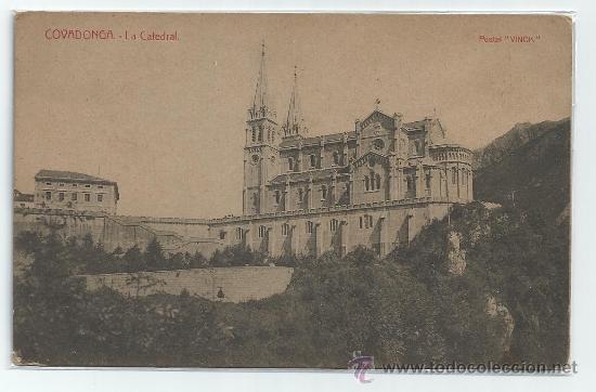 Postales: COVADONGA.-LA CATEDRAL.-POSTAL VINCK - Foto 1