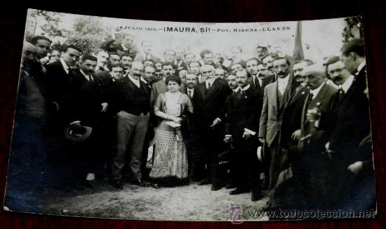 Postales: ANTIGUA FOTO POSTAL DE MAURA EN LLANES, ASTURIAS, 18 DE JULIO DE 1915, CIRCULADA. - Foto 1 - 33338650