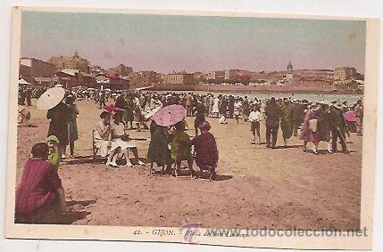 Postales: Gij&oacute;n, postal antigua - Foto 1
