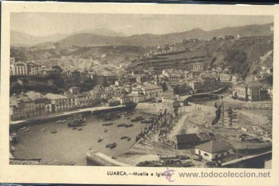 Postales: LUARCA (ASTURIAS).- MUELLE E IGLESIA - Foto 1