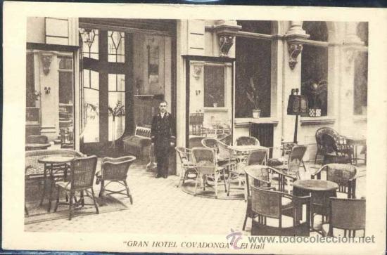 Postales: &rdquo;GRAN HOTEL COVADONGA &rdquo;.- EL HALL - Foto 1