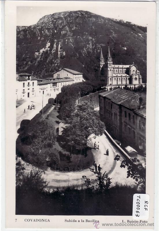 Postales: POSTAL COVADONGA. Subida a La Bas&iacute;lica - Foto 1