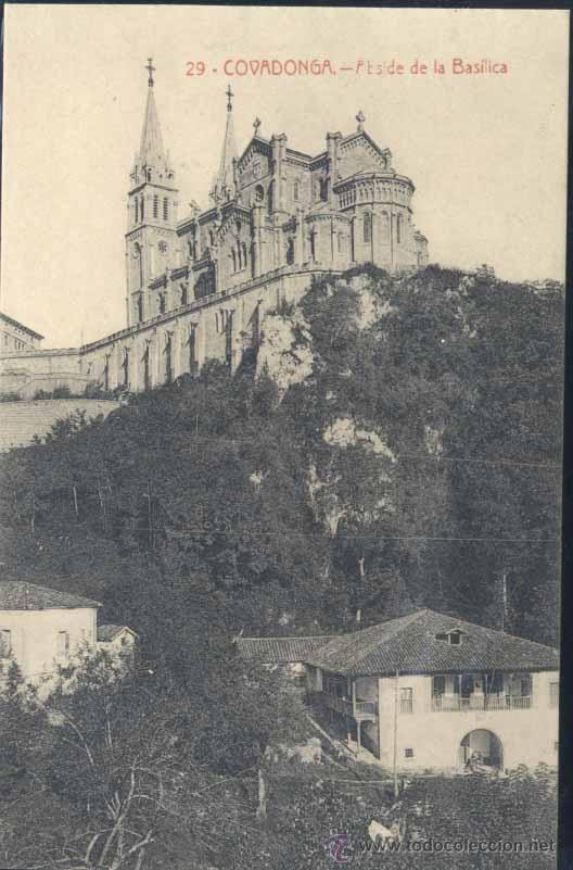 Postales: COVADONGA (ASTURIAS).- ABSIDE DE LA BASILICA - Foto 1