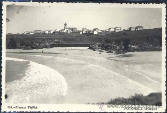 Postales: ASTURIAS.- PLAYA Y TAPIA - Foto 1