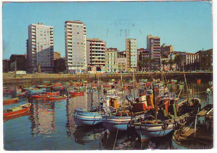 Postales: GIJ&Oacute;N,.MUELLE LOCAL - Foto 1