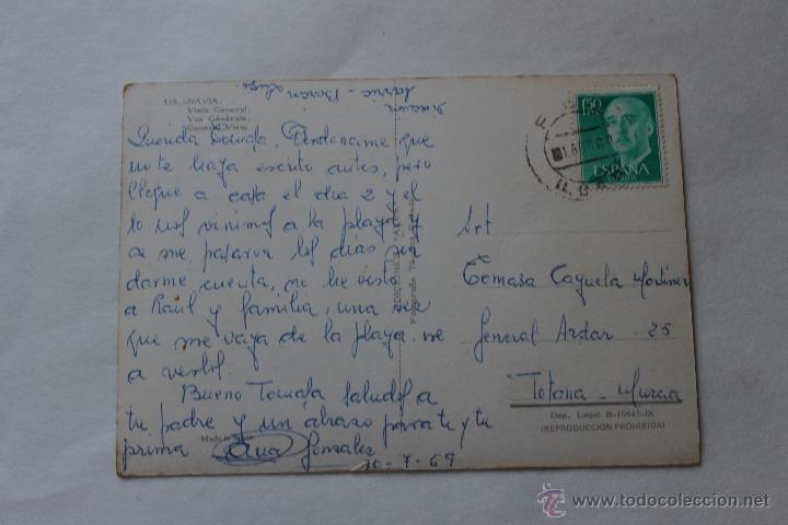 Postales: POSTA DE NAVIA VISTA GENERAL A&Ntilde;O 69 - Foto 2