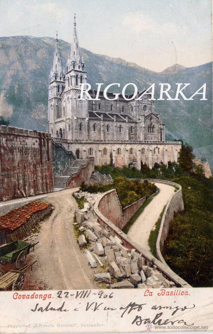 Postales: COVADONGA (ASTURIAS).- LA BASILICA - Foto 1
