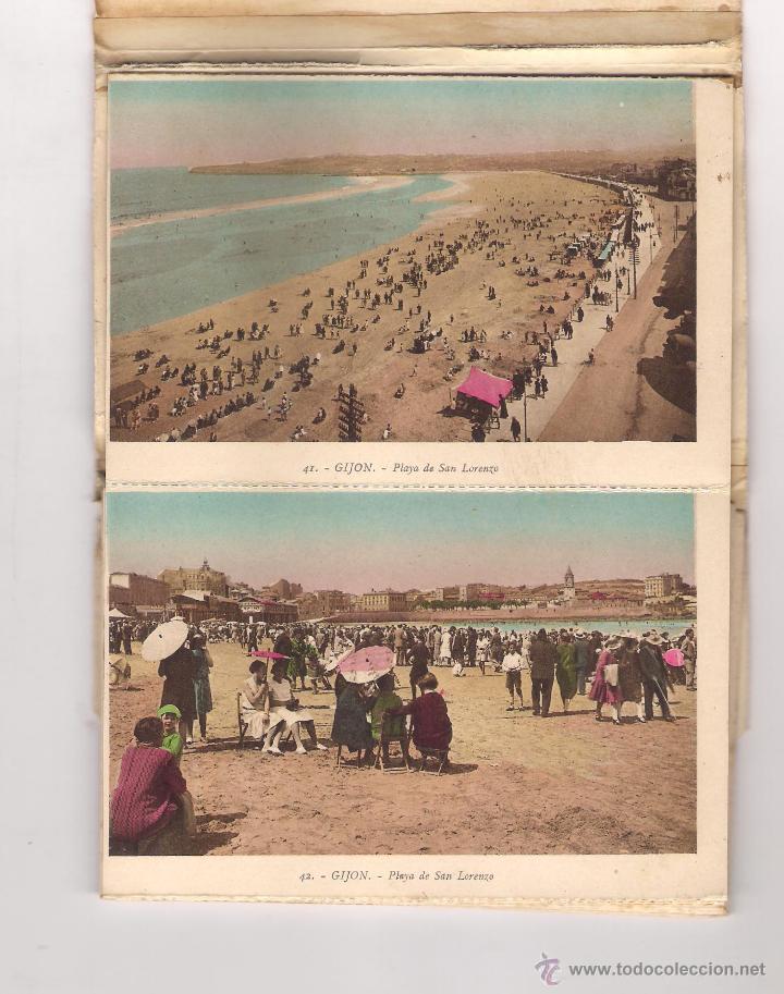 Postales: BLOCK DE 10 POSTALES DE EL VERANO A GIJON. - Foto 2