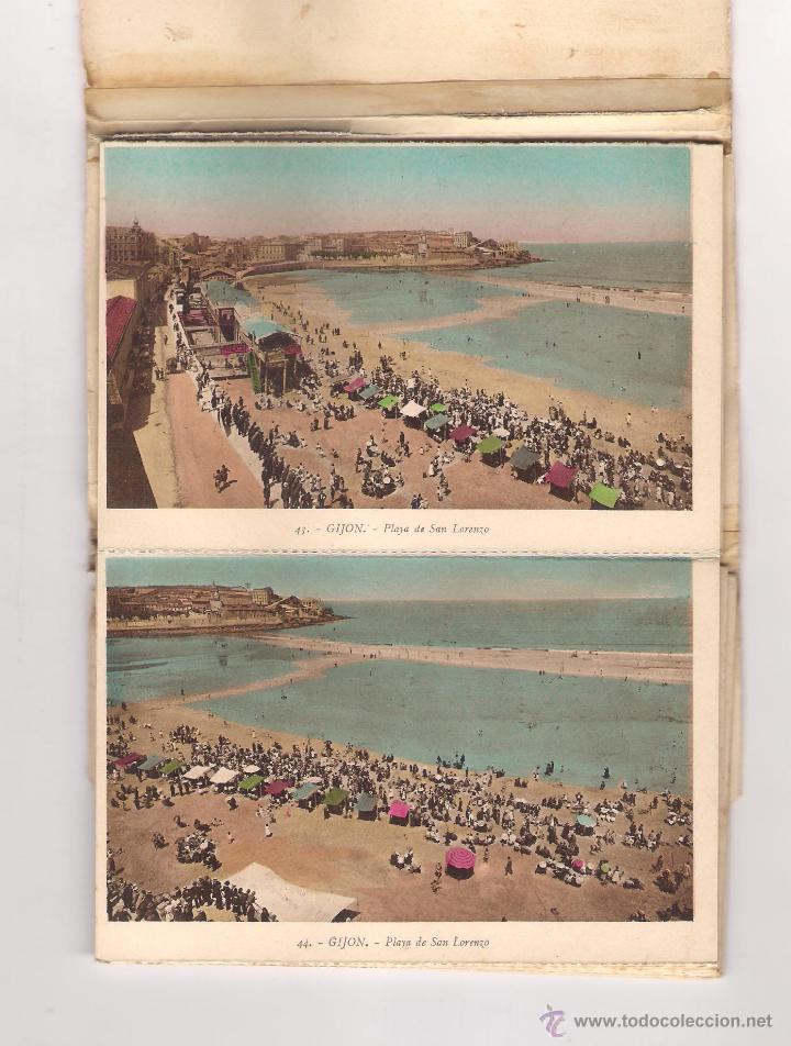 Postales: BLOCK DE 10 POSTALES DE EL VERANO A GIJON. - Foto 3