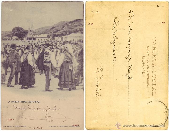 Postales: LA DANZA PRIMA.- ASTURIAS. - Foto 1
