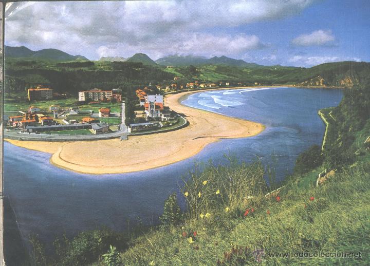 Postales: RIBADESELLA - PUERTO Y PLAYA - Foto 1