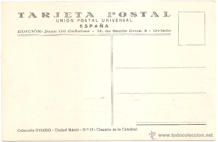 Postales: Oviedo Claustro de la Catedral en ruinas - Foto 2