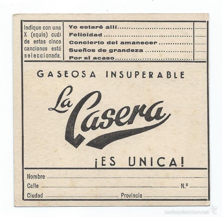 Postales: GASEOSA LA CASERA. 9,5 X 9,5 CM - Foto 2