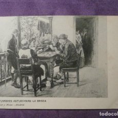 Postales: POSTAL - ESPAÑA - ASTURIAS - 1924 COSTUMBRES ASTURIANAS - LA BRISCA - ESCRITA EN AÑO 19O9