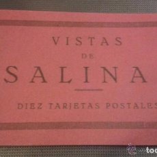 Postales: VISTAS DE SALINAS, DIEZ TARJETAS POSTALES, BLOCK COMPLETO. LA POPULAR, COMERCIO CASA LUIS.