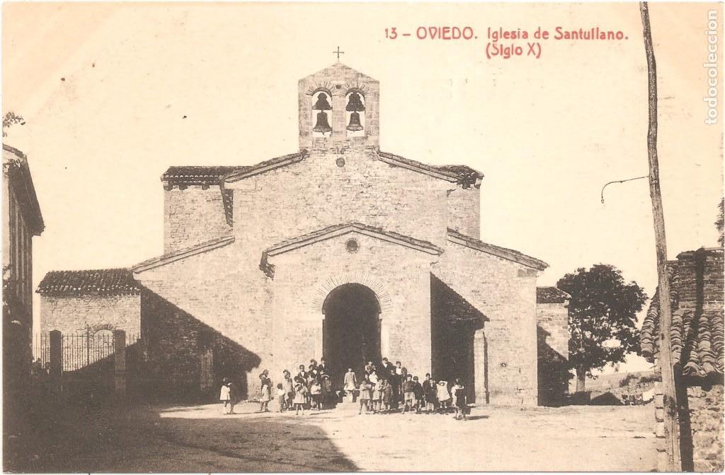 Postales: OVIEDO IGLESIA DE SANTULLANO - Foto 1