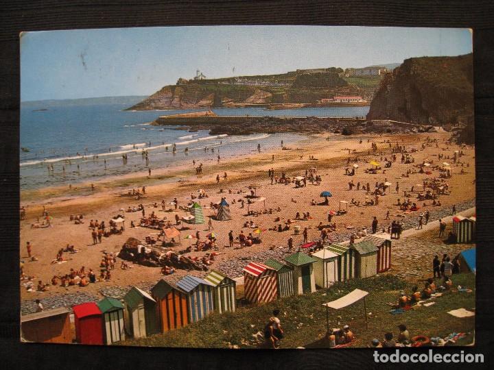 Postales: POSTAL LUARCA - N&ordm; 6 - PLAYA DE SALINAS - CIRCULADA. - Foto 1