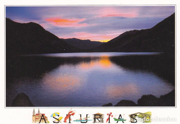 Postales: POSTAL ATARDECER EN EL LAGO ENOL - Foto 1