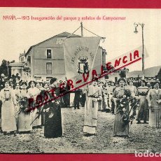 Postales: POSTAL NAVIA, 1913 INAUGURACION DEL PARQUE Y ESTATUA DE CAMPOAMOR , ORIGINAL , P431