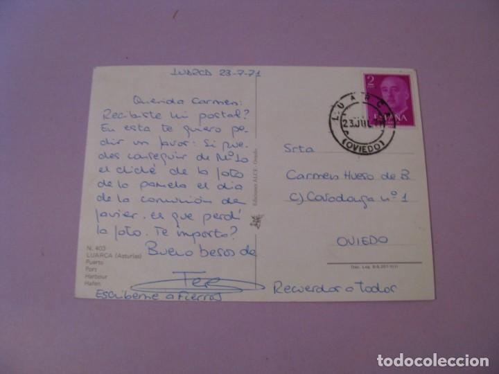Postales: LUARCA. PUERTO. ED. ALCE. CIRCULADA. 1971. - Foto 2