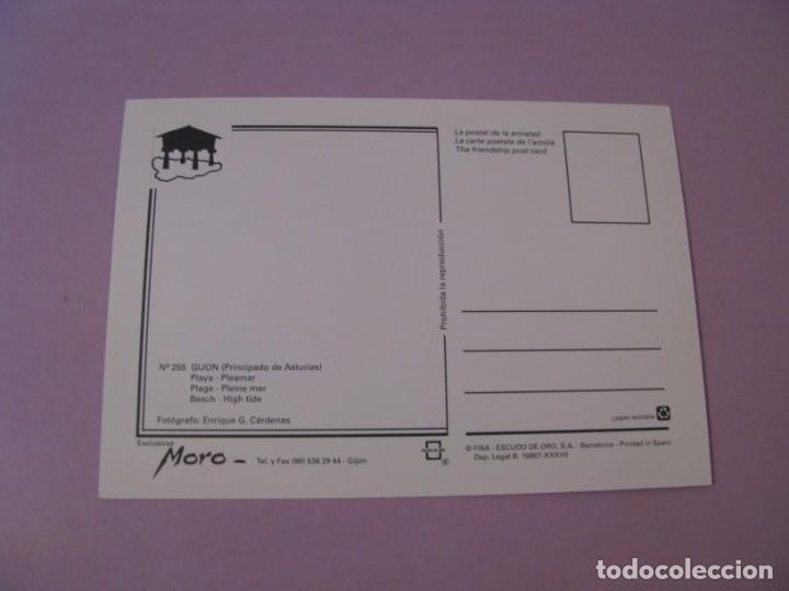Postales: GIJON. PLAYA. ED. EXCLUSIVAS MORO. - Foto 2