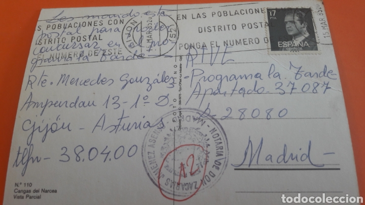 Postales: 1985 Cangas de Narcea carta programa La Tarde Madrid - Foto 2
