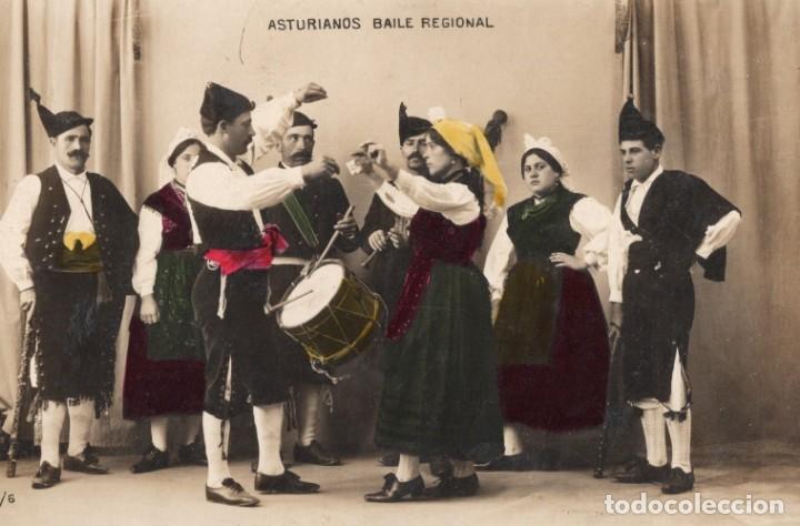 Postales: asturianos. baile regional - Foto 1