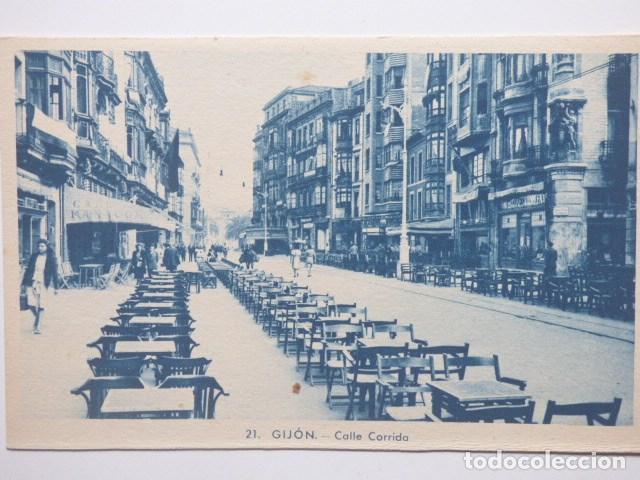 Postales: gijon , calle corrida - Foto 1