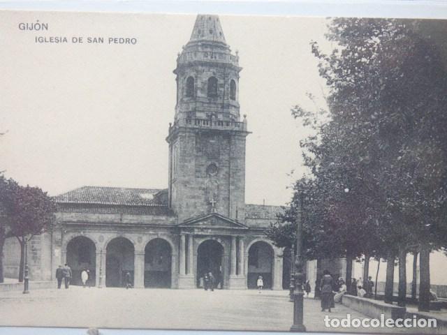 Postales: gijon , iglesia de san pedro - Foto 1
