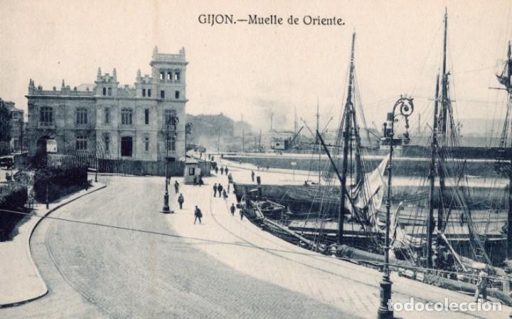 Postales: gij&oacute;n. muelle de oriente - Foto 1