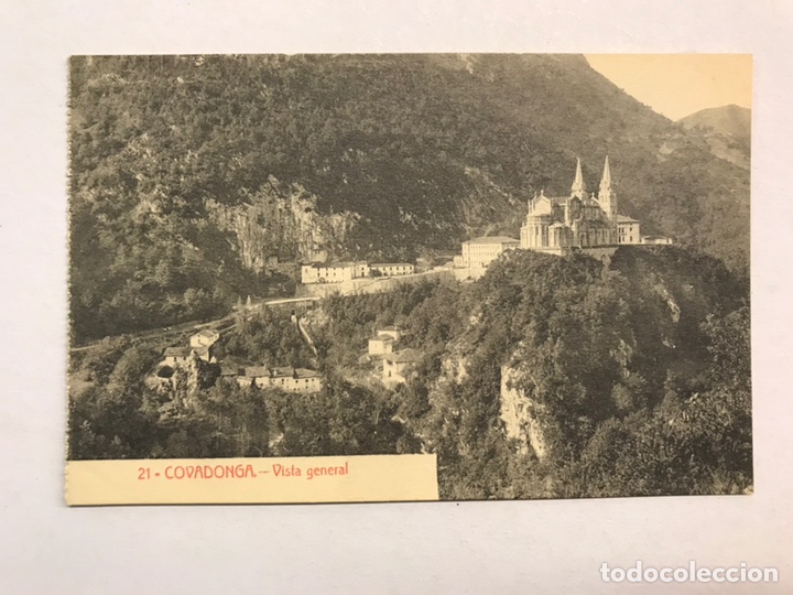 Cartoline: COVADONGA. Postal Animada No. 21, Vista General. Edita: Colecci&oacute;n V. Ero (h.1930?)