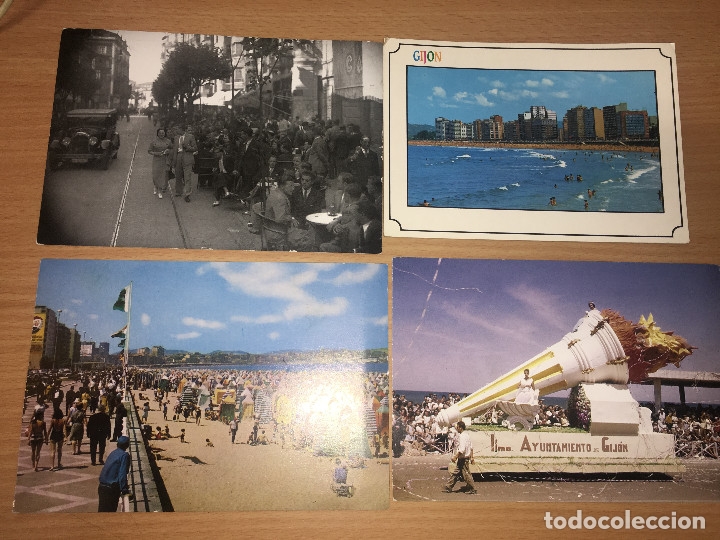 Postales: juego de postales de Gijon - Foto 1