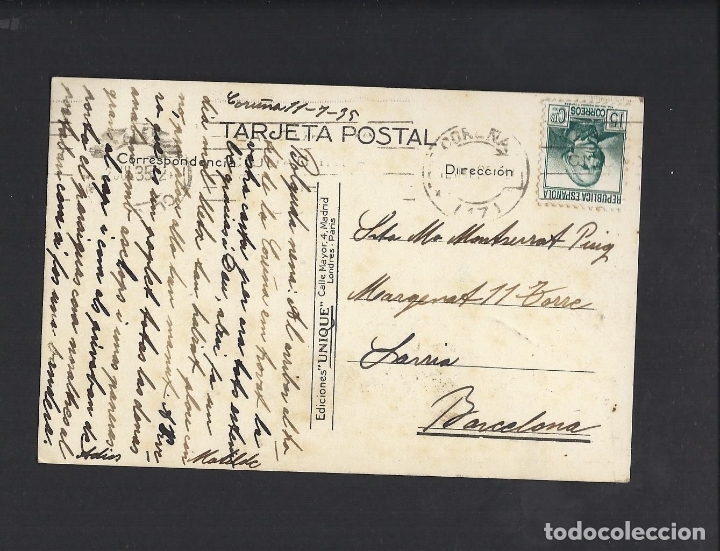 Postales: Postal de Gijon. Circulada 1935 - Foto 2