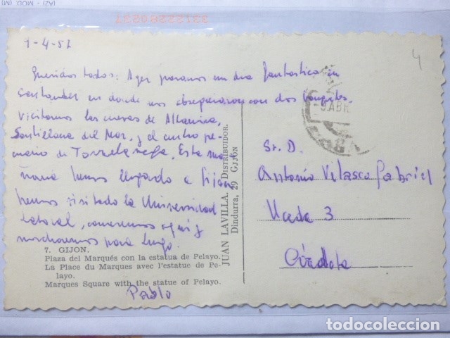 Postales: gijon , plaza del marques - Foto 2
