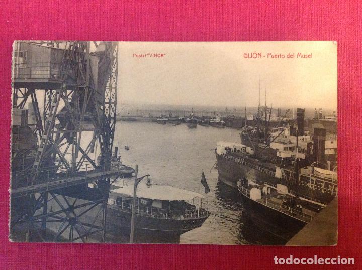 Postales: Antigua postal de Gijon - Foto 1