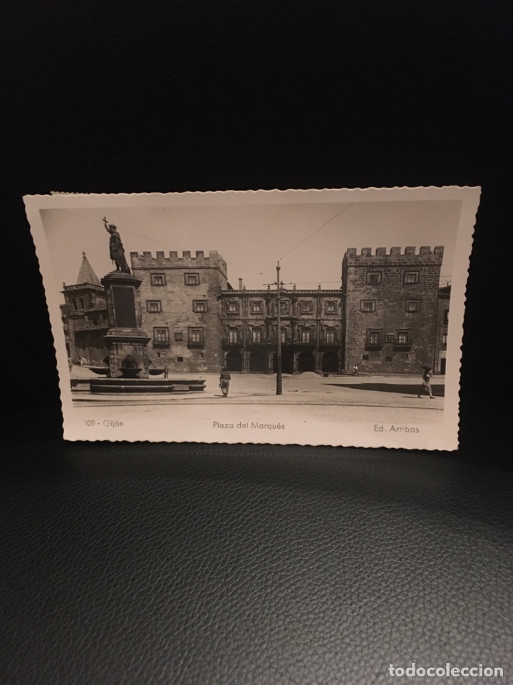 Postales: POSTAL DE GIJ&Oacute;N PLAZA DEL MARQU&Eacute;S - Foto 1
