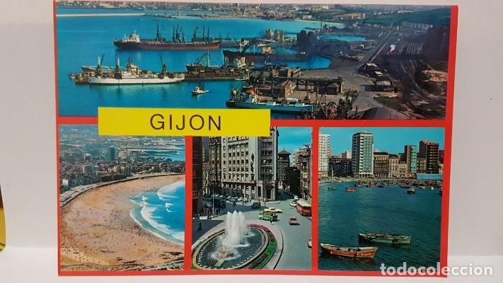 Postales: ANTIGUA POSTAL DE ASTURIAS. GIJ&Oacute;N - Foto 1