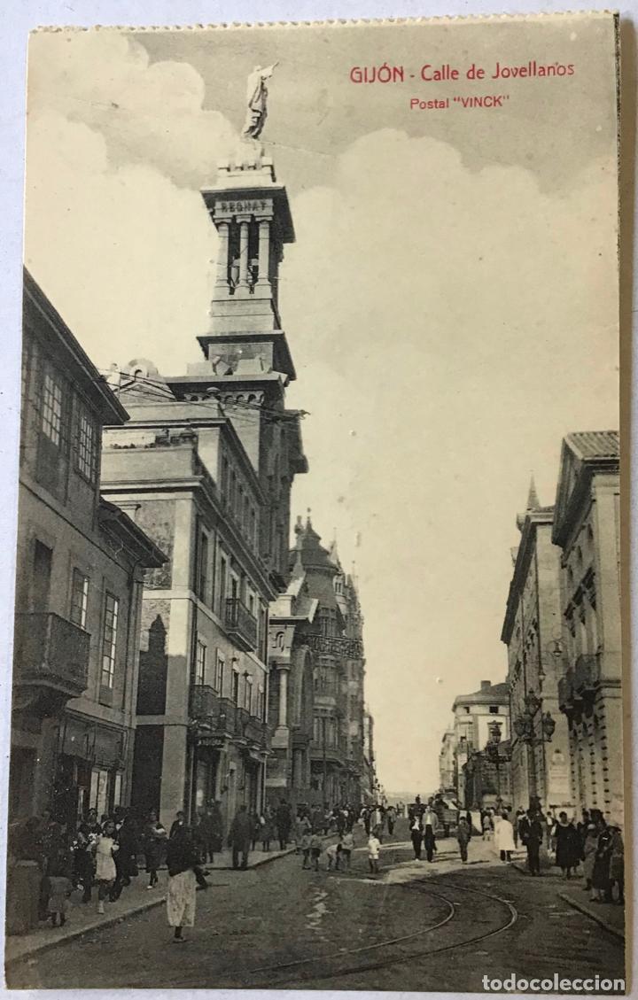 Postkarten: GIJ&Oacute;N. CALLE DE JOVELLANOS. (FOTO. VINCK).
