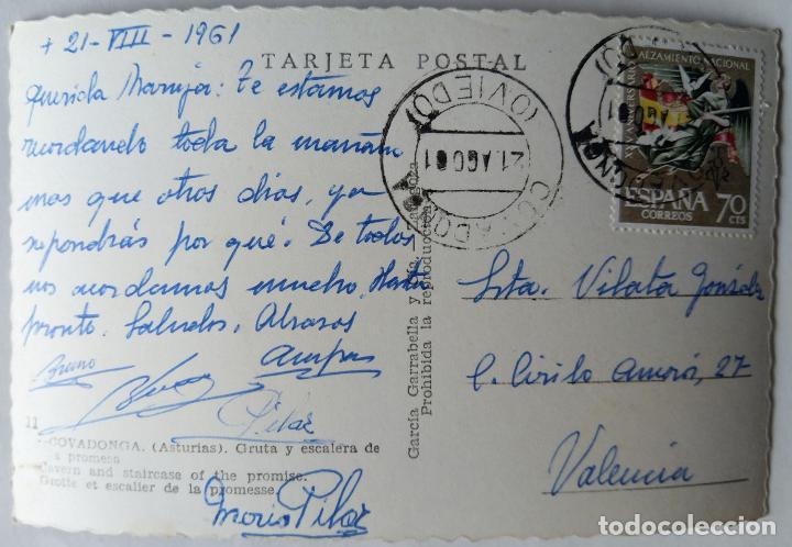 Postales: COVADONGA GRUTA Y ESCALERA - Foto 2